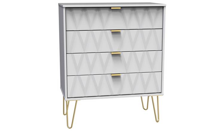 Shimmer 4 Drawer Chest - White