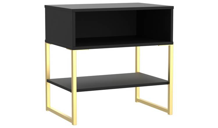Buy Messina Bedside Table Black Bedside tables Argos
