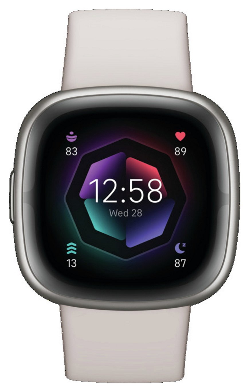 Fitbit Sense 2 Smart Watch - Lunar White/Platinum