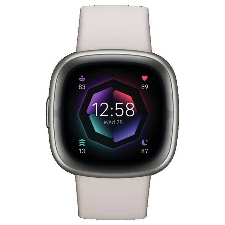 Fitbit Sense 2 Smart Watch - Lunar White/Platinum 0