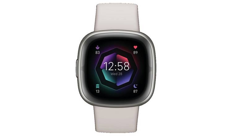 Fitbit Sense 2 Smart Watch - Lunar White/Platinum
