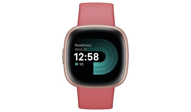 Buy Fitbit Versa 4 Smart Watch Pink Sand Copper Rose Fitness