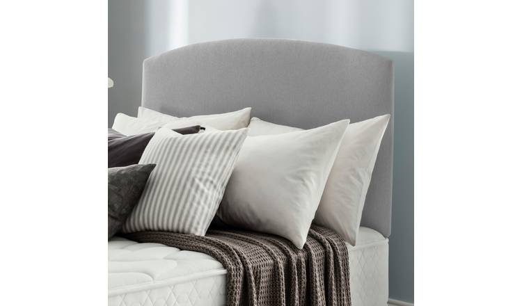 Silentnight Selene 135 Woven Double Bed Headboard-Light Grey