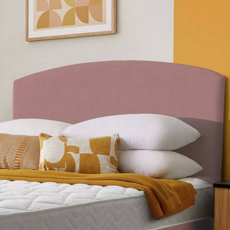 Silentnight Selene 150 Kingsize Headboard-Dusty Pink Velvet 0