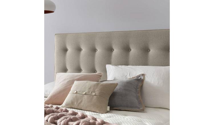 Silentnight Hayez Woven Kingsize Headboard - Sandstone