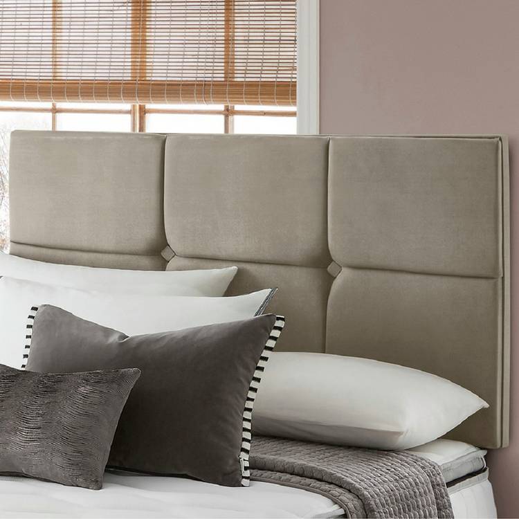Silentnight Arezzo Velvet Superking Headboard - Mink 0