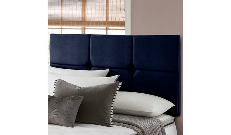 Silentnight Arezzo Velvet Kingsize Headboard - Maritime