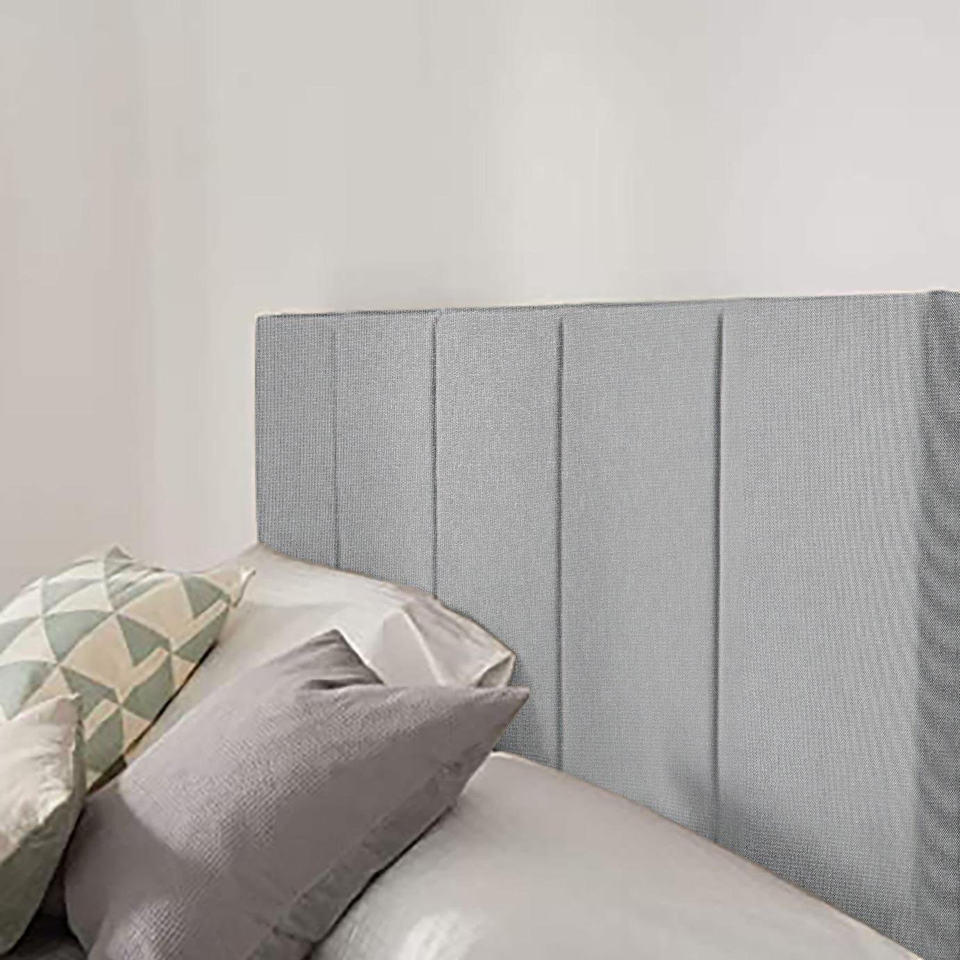 Silentnight Brescia 150 Woven Kingsize Headboard-Light Grey