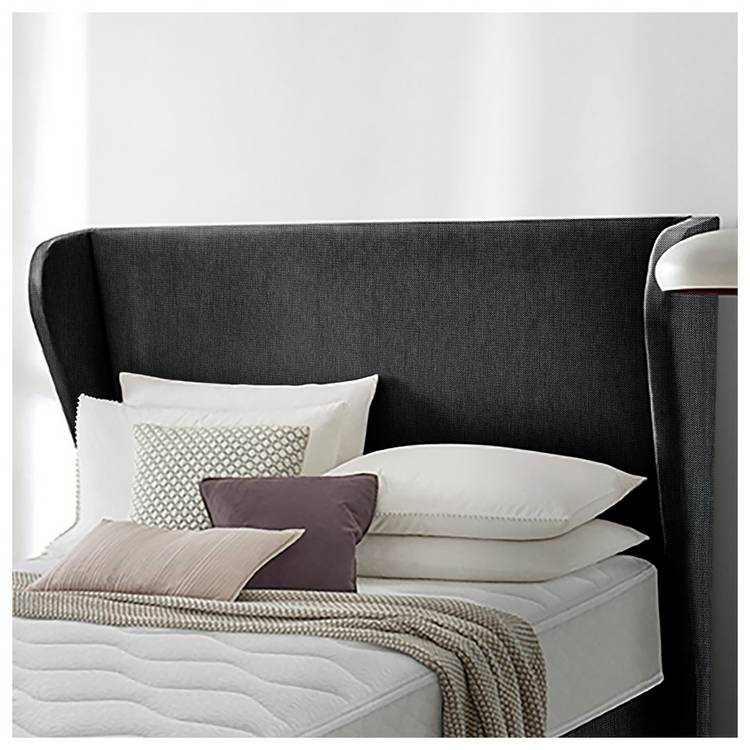 Silentnight Falcon Woven Double Bed Headboard - Charcoal 0