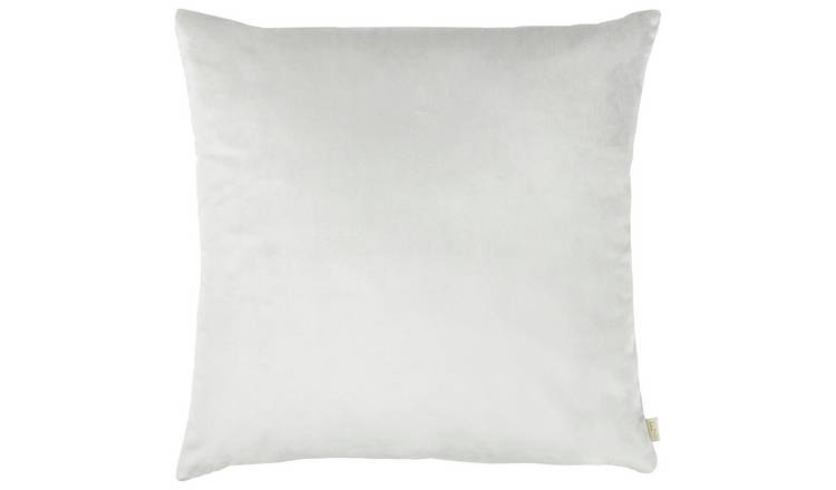 Habitat Plain Velvet Cushion - Silver- 43X43cm