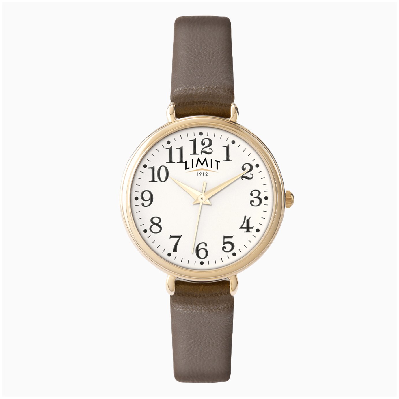 Limit Ladies Brown Faux Leather Strap Watch