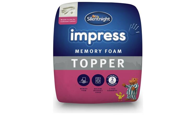 Silentnight Impress Memory Foam 7cm Mattress Topper - Double