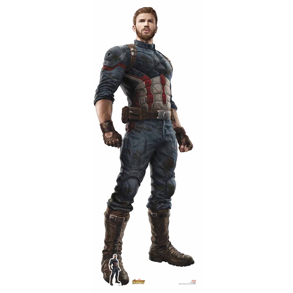 Star Cutouts Captain America Cardboard Cutout