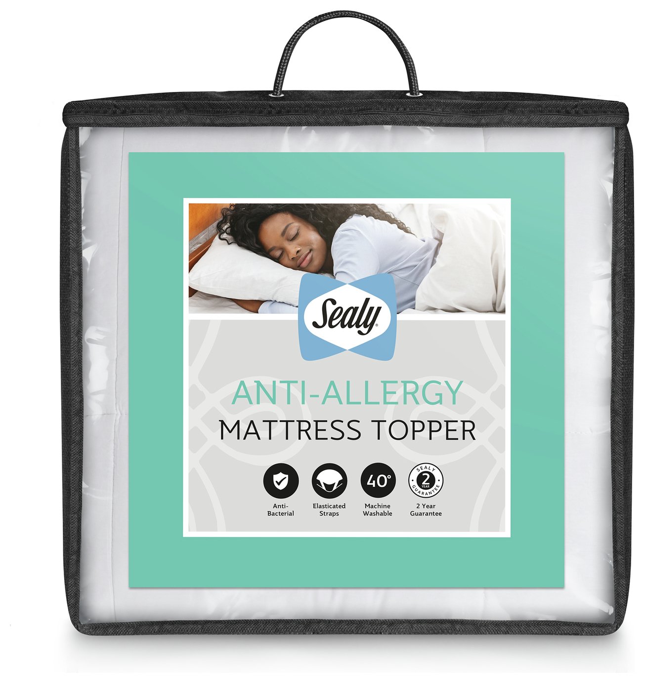 Sealy Anti Allergy Hollowfibre Mattress Topper - Double