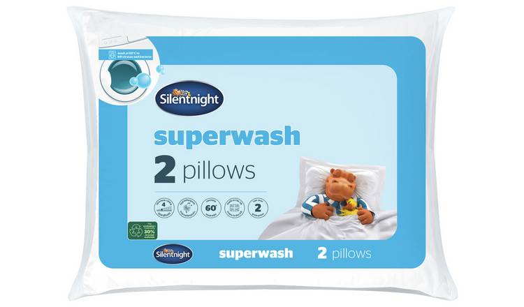 Buy Silentnight Superwash Medium Firm Pillows 2 Pack Pillows Argos