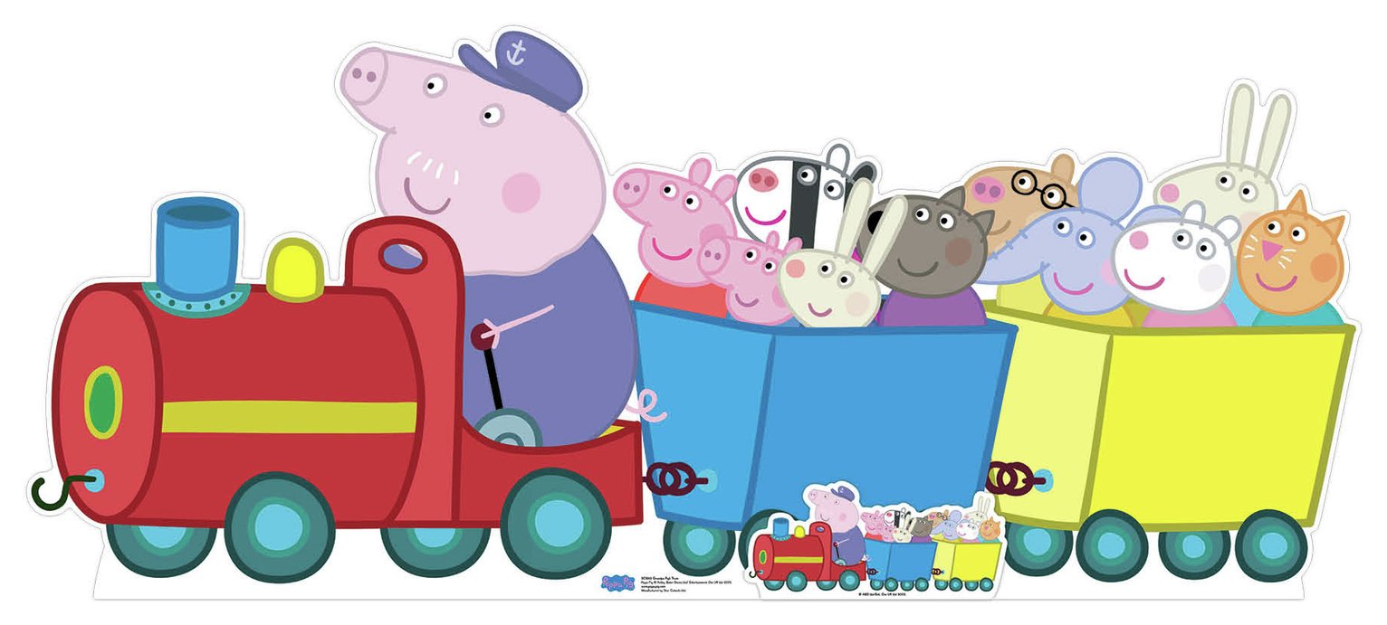 Star Cutouts Peppa Pig Grandpa Pig Train Cardboard Cutout