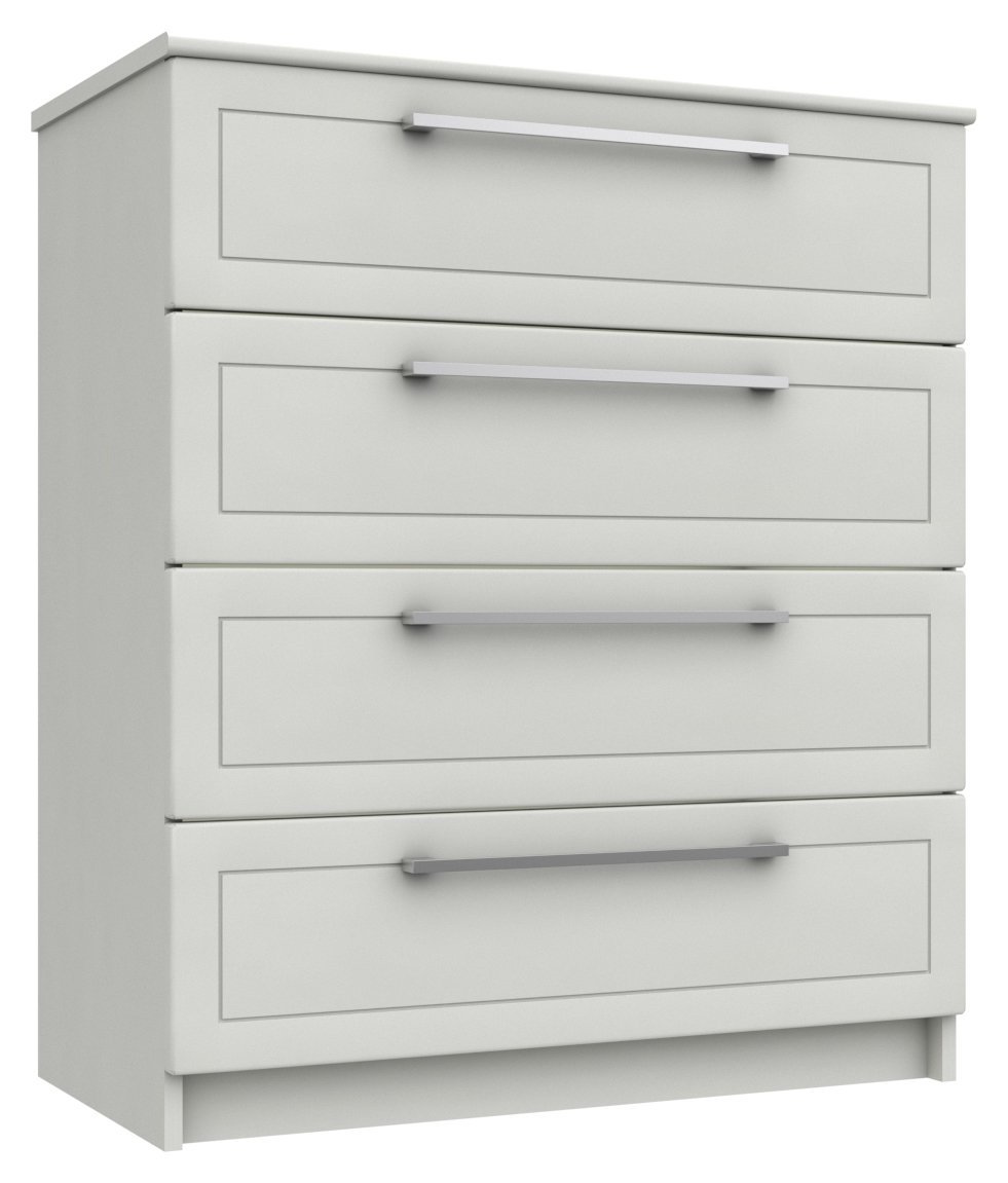 Hatfield 4 Drawer Chest - White Gloss