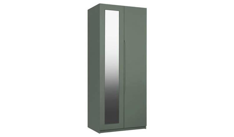 Legato 2 Door Mirrored Wardrobe - Green