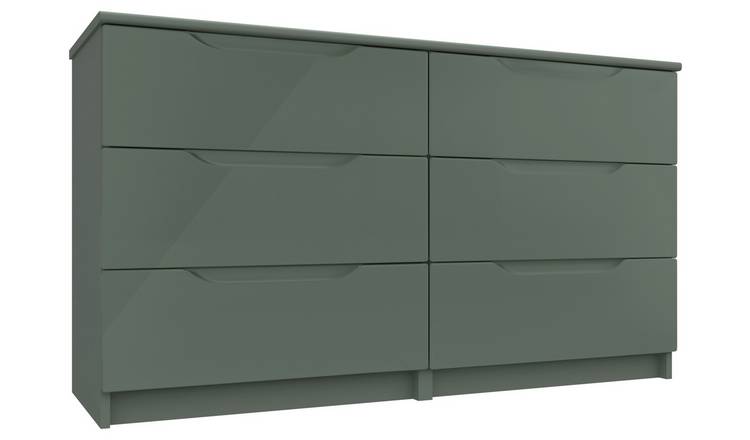 Legato 6 Drawer Chest - Green