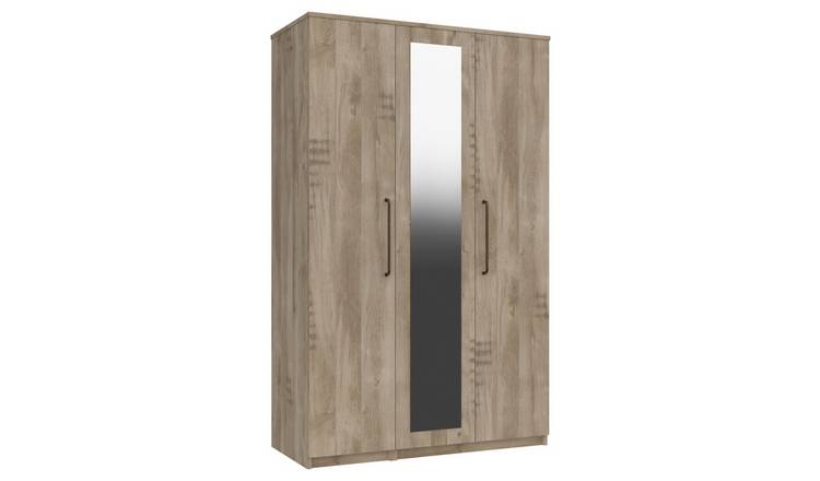 Sherwood 3 Door Mirror Wardrobe - Oak