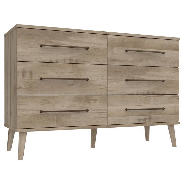 Sherwood 6 Drawer Chest - Oak 0
