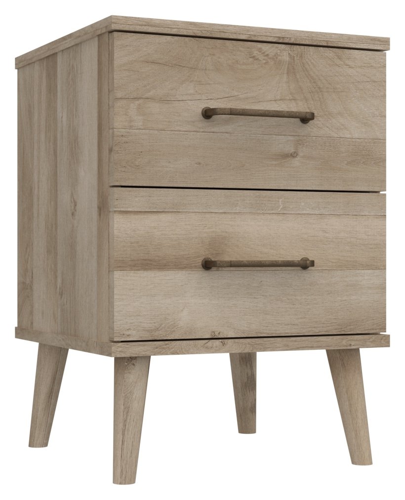 Sherwood 2 Drawer Bedside Table - Oak