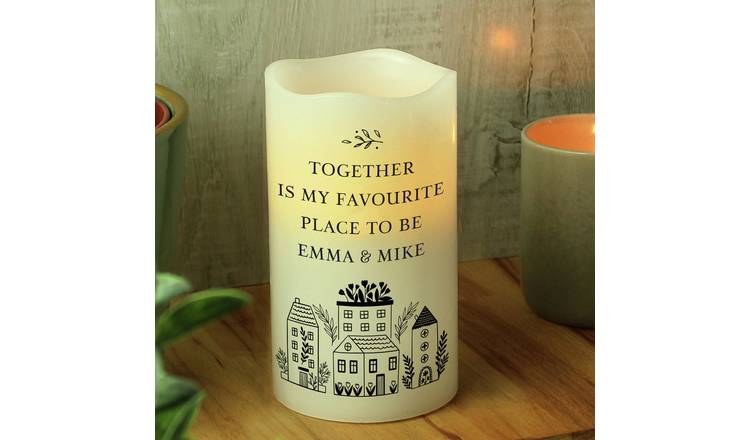 Personalised Message Home Led Candle