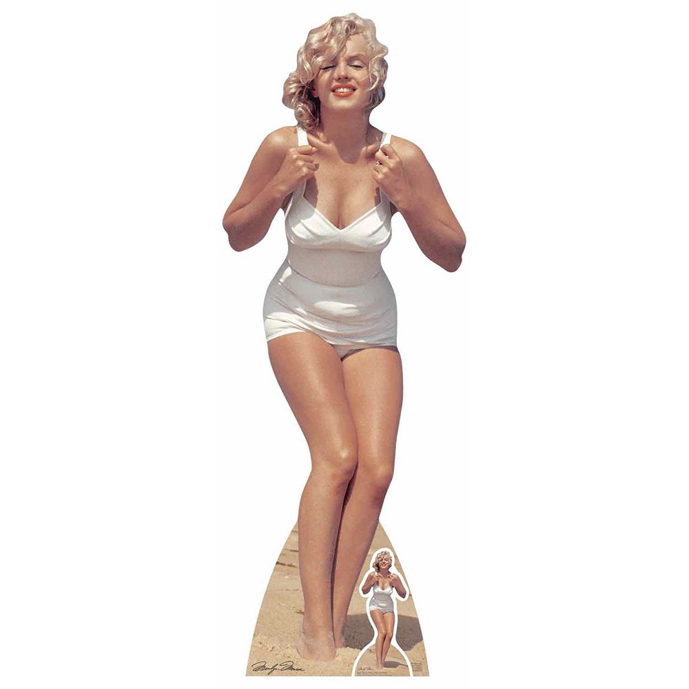 Star Cutouts Marilyn Monroe Swimsuit White Cardboard Cutout