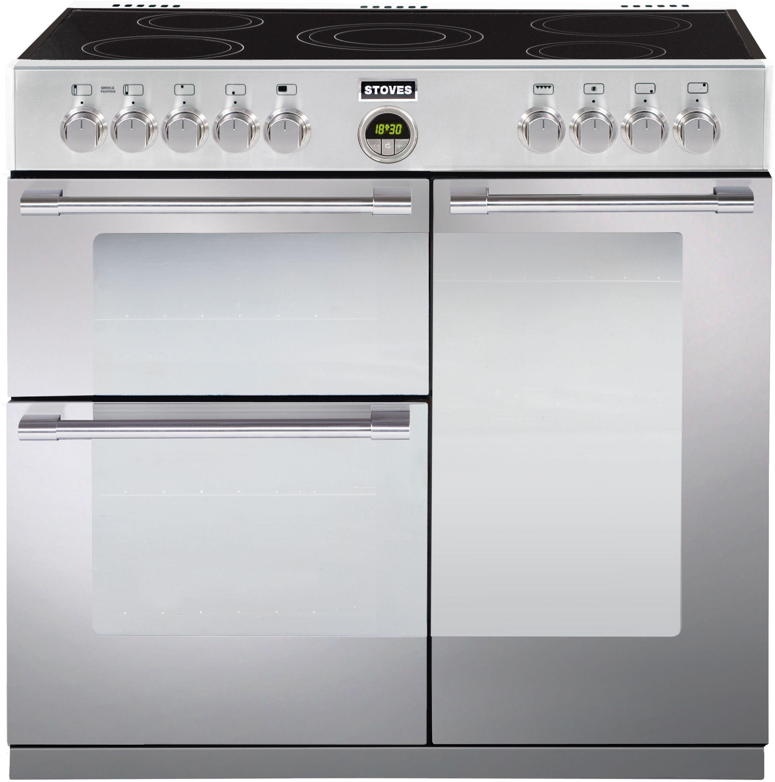 Stoves Sterling 900E Electric Range Cooker - Stainless Steel