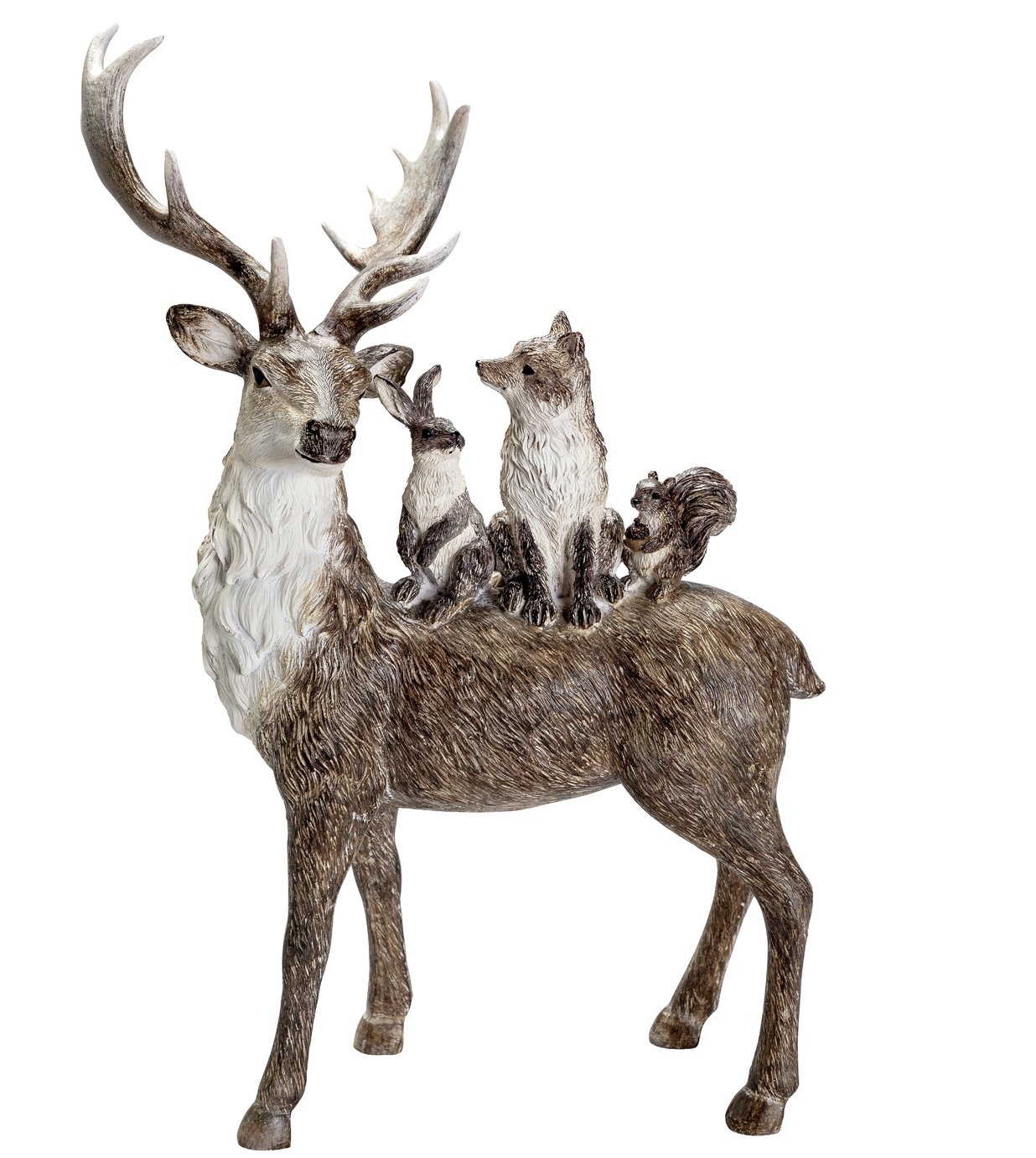 Argos Home Winters Cabin Stag & Friends Objet