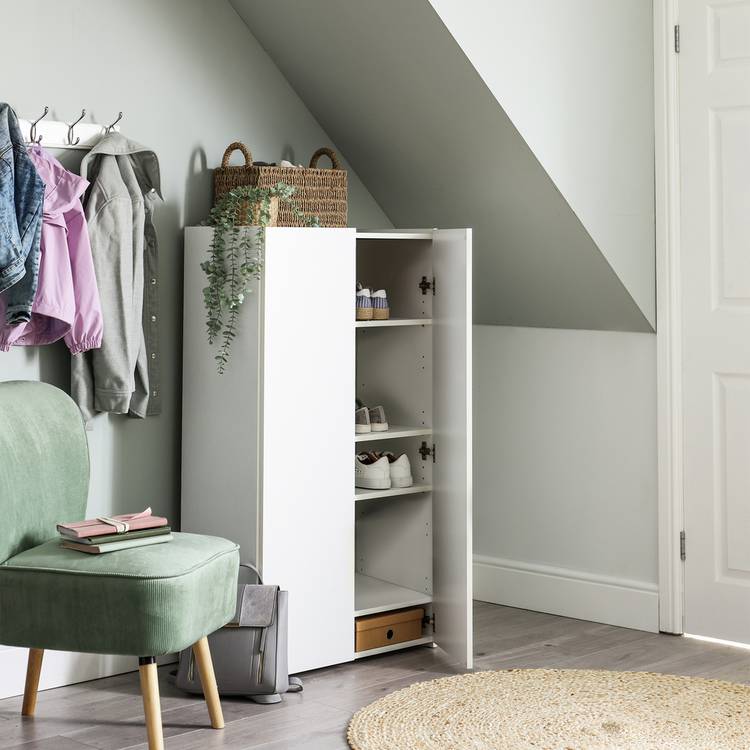 Argos Home Seville Shoe Storage Cabinet - White 0