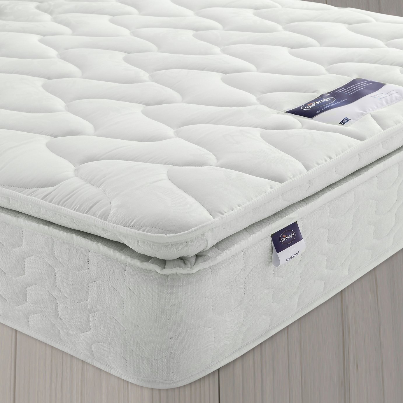 Silentnight Miracoil Pillowtop Mattress – Kingsize