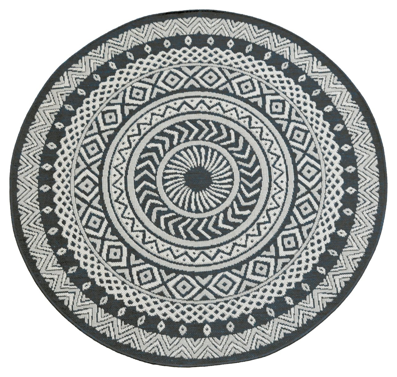 Homemaker Indoor Outdoor Circle Rug - 133x133cm - Grey