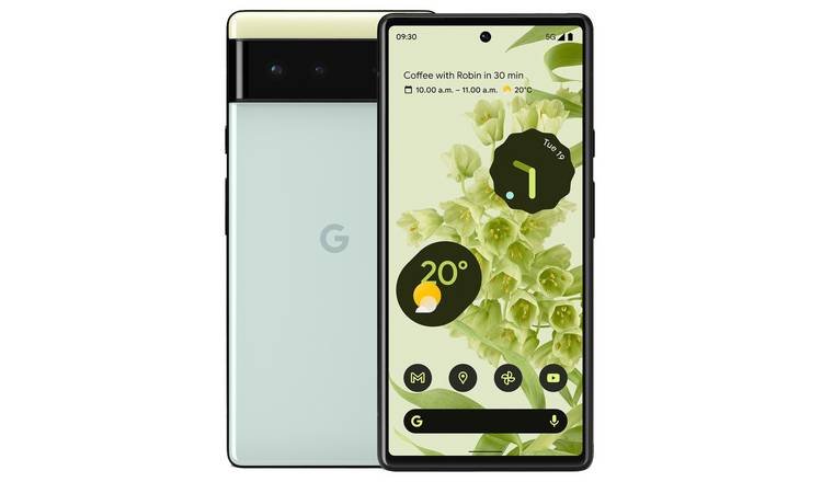 SIM Free Google Pixel 6 5G 128GB Mobile Phone Sorta Seafoam