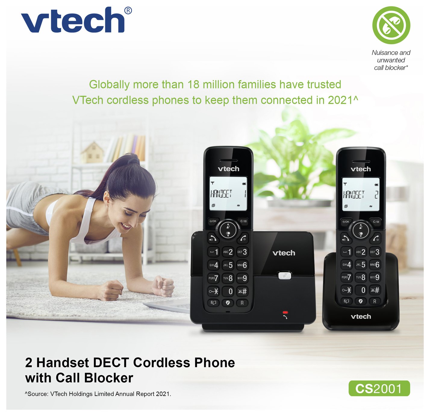 VTech CS2001 Draadloze telefoon Home Duo, vaste telefoon, DECT