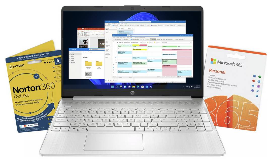 HP 15s-fq2038na 15.6in i7 8GB 512GB Laptop Bundle - Silver