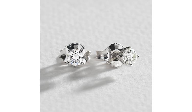 Pure Brilliance 9ct White Gold 0.25ct Lab Diamond Earrings