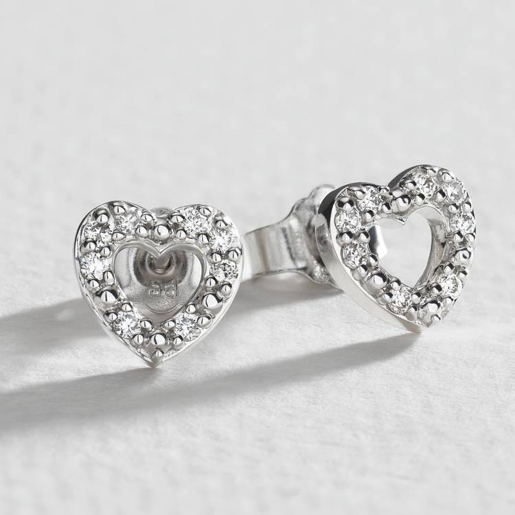 Pure Brilliance Sterling Silver 0.15ct Lab Diamond Earrings 0