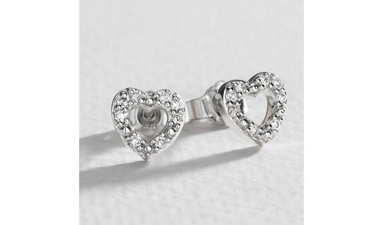 Buy Pure Brilliance Sterling Silver 0.15ct Diamond Stud Earrings ...