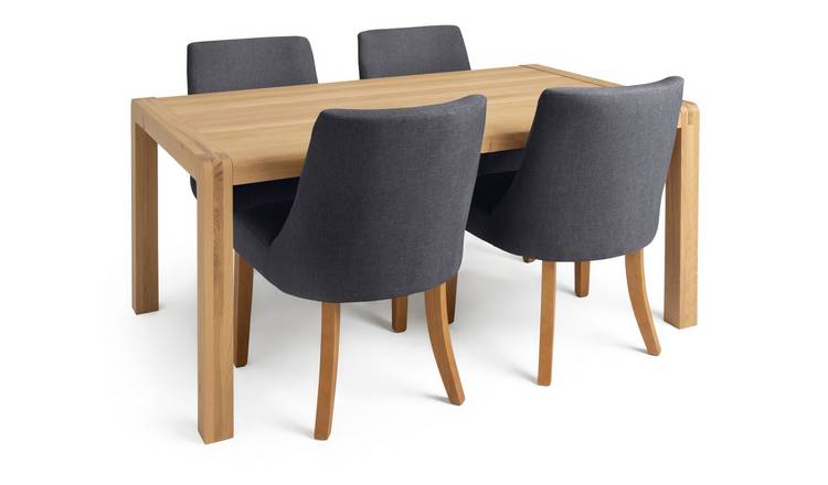 Grey table discount and chairs argos