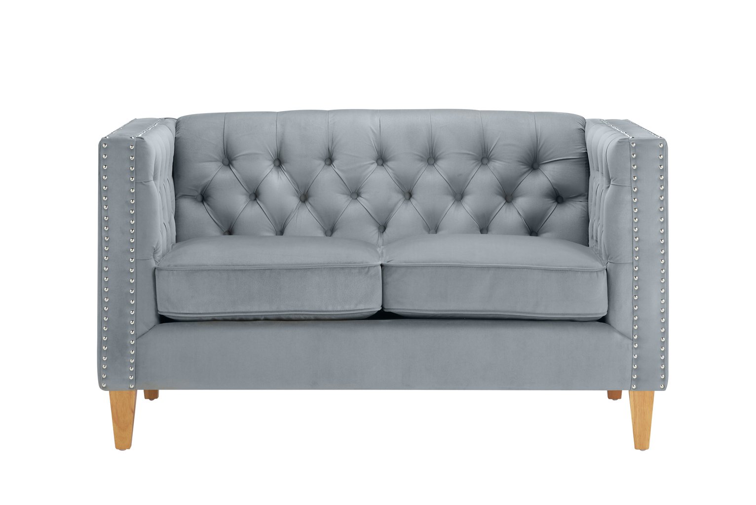 Birlea Florence 2 Seater Velvet Sofa - Grey