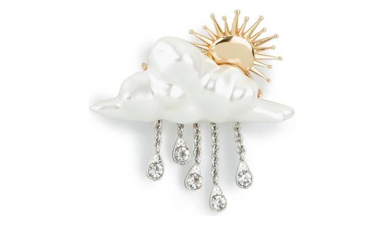 Buy Bill Skinner 18ct Gold Plated Brass Crystal Cloud Brooch | Body ...