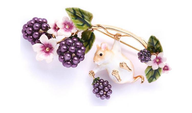 buy-bill-skinner-gold-plated-brass-blackberry-and-mouse-brooch-body