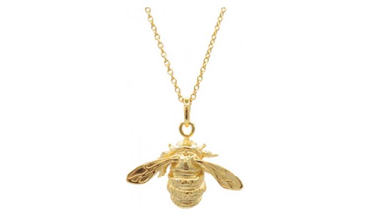 Bill Skinner 18ct Gold Plated Silver Bee Pendant Necklace