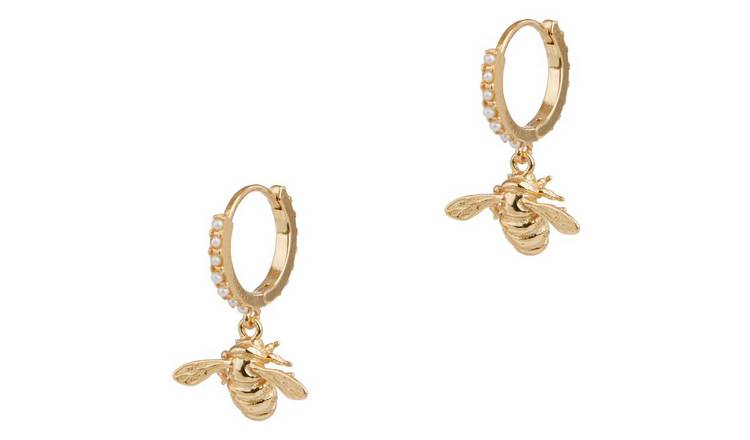 Buy Bill Skinner 18ct Gold Plated Sterling Silver Hoop Earrings ...