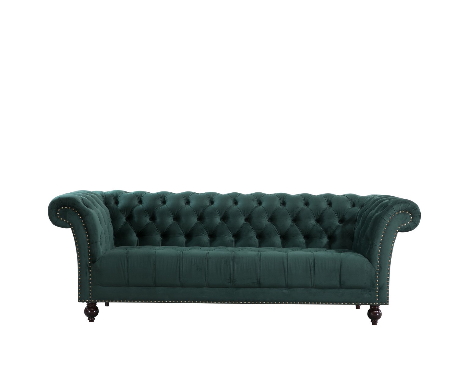 Birlea Chester 3 Seater Fabric Sofa - Green