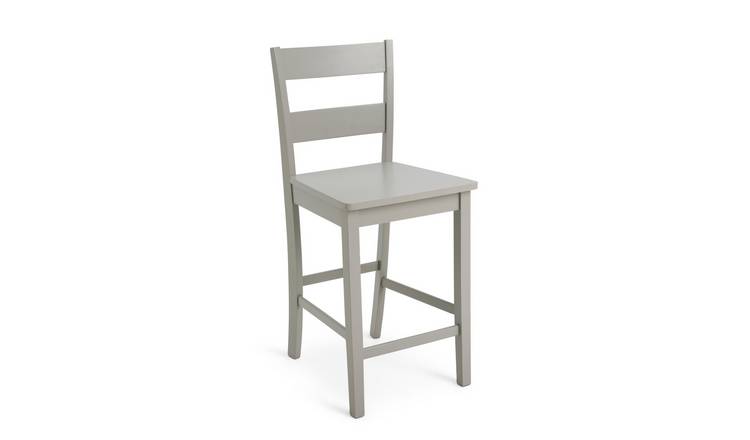 Buy Habitat Chicago Solid Wood Bar Stool Grey Bar stools Argos