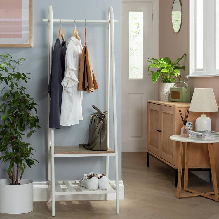 Habitat Turner Single Clothes Rail - White 0