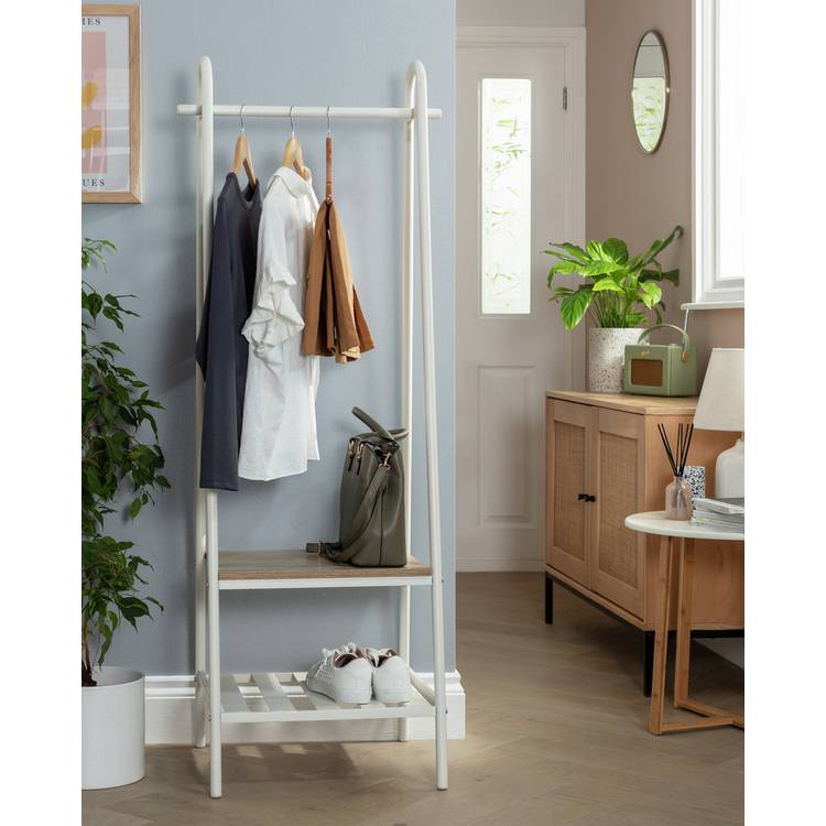 Habitat Turner Single Clothes Rail - White 0