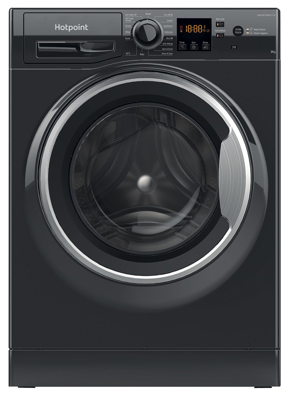 Hotpoint NSWM864CUKN 8KG 1600 Spin Washing Machine - Black
